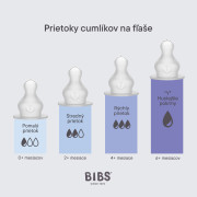 Silikónové cumlíky na dojčenskú fľašu Bibs