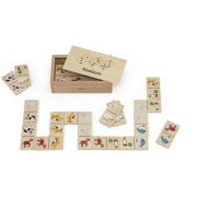 Drevené domino zvieratká