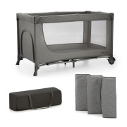 Postieľka cestovná Joy 2 Dark grey Kinderkraft