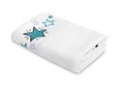 Míľniková mušelínová plienka/dečka 120x120 cm Boho, biela