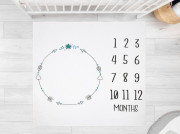 Míľniková mušelínová plienka/dečka 120x120 cm Boho, biela