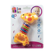 Hrkálka žirafka s farebnými krúžkami 3m +