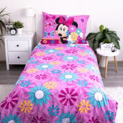 Obliečky Minnie "Bows and Flowers" 140 x 200, 70 x 90 cm Jerry Fabrics