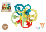 Guliček hrkálka silikón/plast 13 x 9 cm Babyted