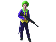 Kostým na karneval - šialený klaun, 120 - 130 cm
