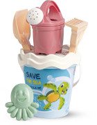 Recyklovaná pastelová sada na piesok stredná - oceán s kanvičkou Androni