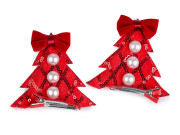 Párty sponky do vlasov vianočný stromček