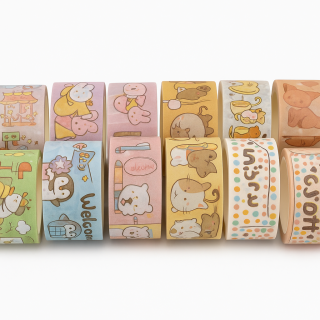 Ozdobná lepiaca páska detské motívy sada Washi