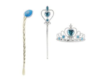 Sada krásy korunka, žezlo, vrkoč Ľadová princezná