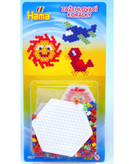 Korálkový set so šesťuholníkom 400ks MIDI Hama