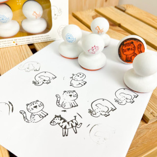 Moje prvé pečiatky Zvieratká zo savany 6 ks Créa Lign