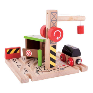 Uhoľná baňa so žeriavom Bigjigs Rail