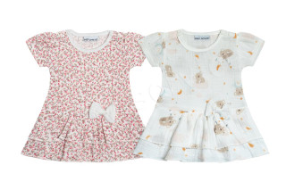 Dojčenské šaty mušelín kvietky - Baby Service