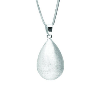 Tehotenská rolnička Drop Shape Silver