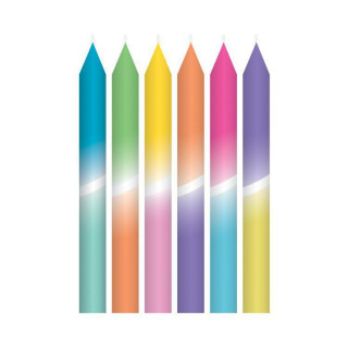 Sviečky 8 ks pastel. 8 cm