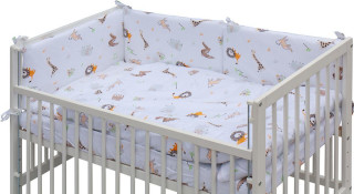 Detská postieľka biela s kompletnou výbavou 120 x 60 cm Gona Scarlett