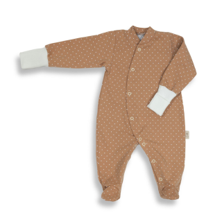 Dojčenský overal na spanie Dot brown hnedá Esito