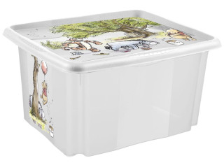 Úložný box s vekom veľký "Winnie", Transparent II 45 l