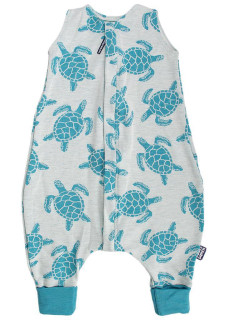 Merino spací vak korytnačka aqua s nožičkami
