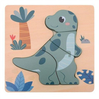 Drevené mini puzzle Dino II 12 m+