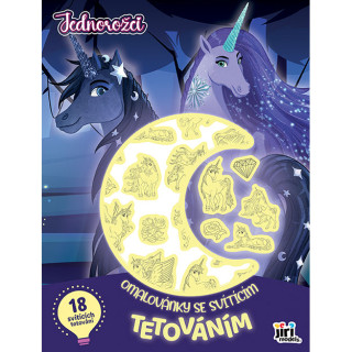 Omaľovánky so svietiacim tetovaním Jednorožci