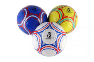 Lopta futbalová šitá kožená 22 cm