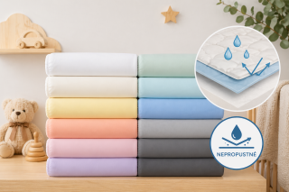 Nepriepustné prestieradlo jersey 120 x 60 cm