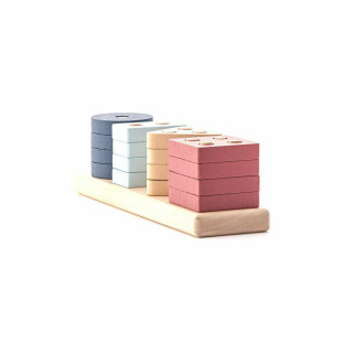 Triedime tvary V - drevená skladačka 17 dielov Cubika