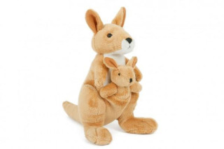 Plyšový klokan s mláďaťom 16 cm 0m+