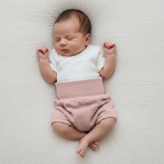 Dojčenské kraťasy mušelín Ružová Baby Service