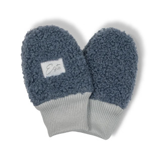 Zimné bezpalcové rukavice Teddy fleece double Denim blue Esito
