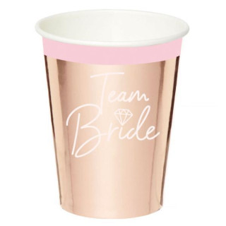 Tégliky papierové EKO - Team Bride 250 ml, 8 ks