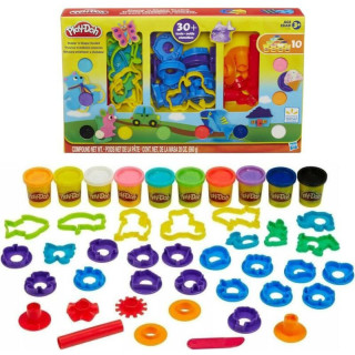 Súprava s tvarmi a pečiatkami 10 téglikov Play-Doh