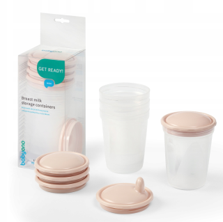 Zásobníky na jedlo 4 ks Béžová