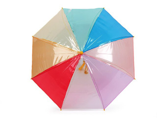 Detský priehľadný dáždnik dúha žltá