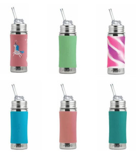 Nerezová fľaša so slamkou 325 ml Pura