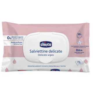 Detské vlhčené obrúsky Delicate s harmančekom 72 ks Chicco