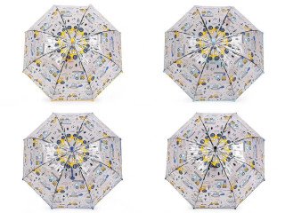 Chlapčenský priehľadný vystreľovací dáždnik auta