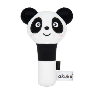 Plyšové pískatko panda čiernobiela Akuku