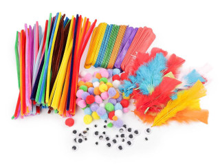 Kreatívna sada detskej tvorenia s pierkami