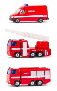 Hasičská sada 3 áut česká verzia Siku