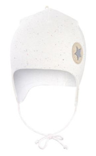 Čiapka podšitá zaväzovacia Outlast® Krémová farebné bodky/biela káva
