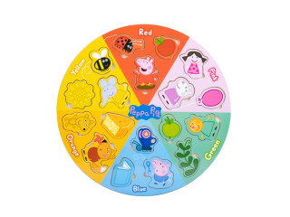 Farebné vkladacie puzzle s tvarmi Peppa Pig