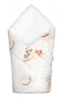 Zavinovačka pre bábätko Klasik Na obláčiku, béžová, biela Baby Nellys