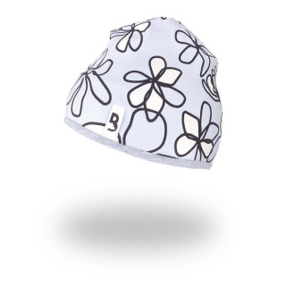 Čiapka podšitá Outlast® - sv.šedé kvety / sivý melír