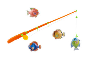 Hra ryby/rybár magnetické 4ks+prút