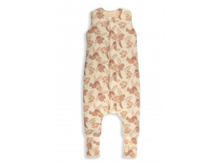 Celoročný spací vak s nohavicami Vintage Animals Sleepee Almond/Cream