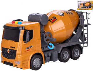 Auto stavebný domiešavač na zotrvačník so svetlom a zvukom 27 cm