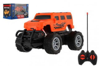 Auto RC mini truck plast 12cm 27MHz na batérie so svetlom oranžové