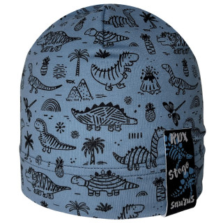 Chlapčenská čiapka s logom Dinošci tmavo modrá RDX